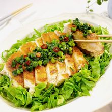 揚げずに【簡単】パリッとジューシー♪むね肉de油淋鶏