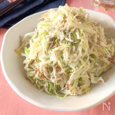 味見で売り切れた。キャベツとしらすのやみつき和え#レンチン