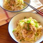 男子が喜ぶ！豚バラねぎ塩焼きそば
