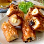 ちくわ史上最高おつまみ【クリームチーズ詰め】海苔佃煮となめ茸