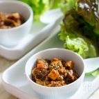 蓮根キーマカレーのレタス包み