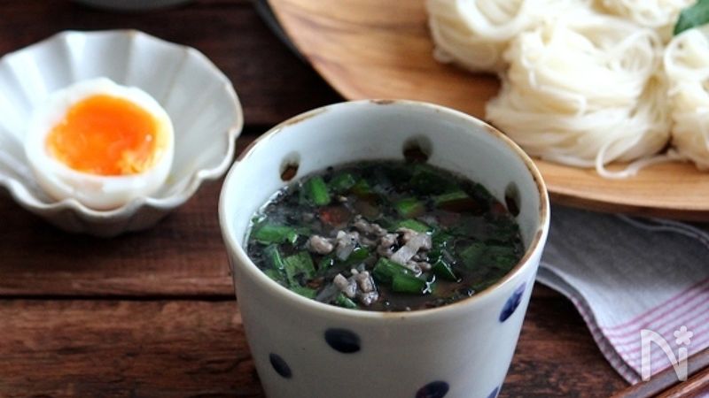 黒ごまとニラの坦々麺風つけそうめん By 栁川かおり レシピサイト Nadia ナディア プロの料理家のおいしいレシピ