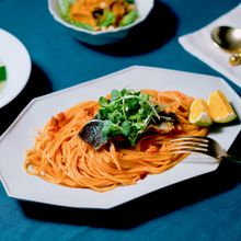 大人の味わい！さんまのワタのスパゲッティ