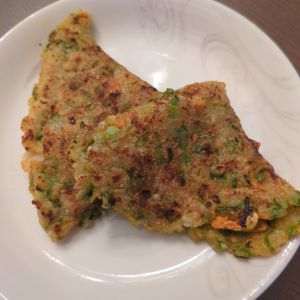 たりおの作ってみた!投稿(おつまみにも！豆腐とキムチのもっちり焼き)