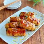 シャキホク♩長芋と大葉の肉巻き