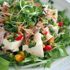 豚しゃぶ＆怪味ソースのサラダ冷奴