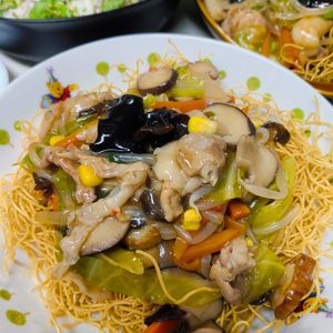 もんぶらん°・*:.。.☆の作ってみた!投稿(たまに無性に食べたくなる「皿うどん」)