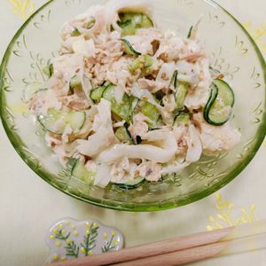 AKARI☆の作ってみた!投稿(副菜にもおつまみにも◎『大根の和風ツナマヨサラダ』)