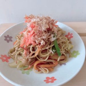 あーちゃん·͜· ♡の作ってみた!投稿(ガッツリ男子に捧ぐ！『屋台風ソース焼きそば』)
