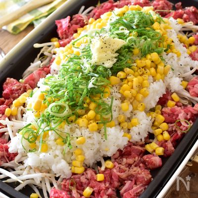 [味付け簡単！ペッパーランチ風]シャキシャキもやしが決め手♪