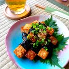 酒のあてに♡甘辛照り焼き豆腐