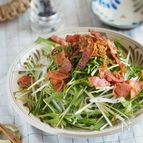 デリ風♪ごちそうドレッシングで食べる水菜の和風サラダ