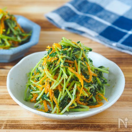 【豆苗のごま和え】豆苗嫌いな娘が完食!
