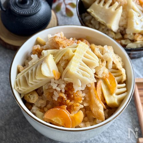 春の香り広がる♪〖たけのこ炊き込みご飯〗おかわりが止まない！
