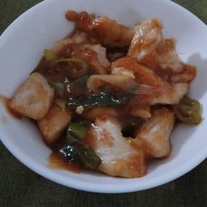 1556395の作ってみた!投稿(ワンパン10分！鶏むね肉と長ねぎの甘酢あん)