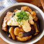 『むね肉で☆チキンなす南蛮』むね肉柔らか♪甘酢が絡む♡