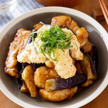 『むね肉で☆チキンなす南蛮』むね肉柔らか♪甘酢が絡む♡