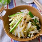 節約箸休め☆『もやしときゅうりのさっぱり胡麻中華和え』