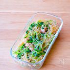 レンジで簡単♪豆苗のチャプチェ【週末の作りおきおかず】