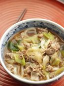 生姜たっぷり甘辛ねぎうどん