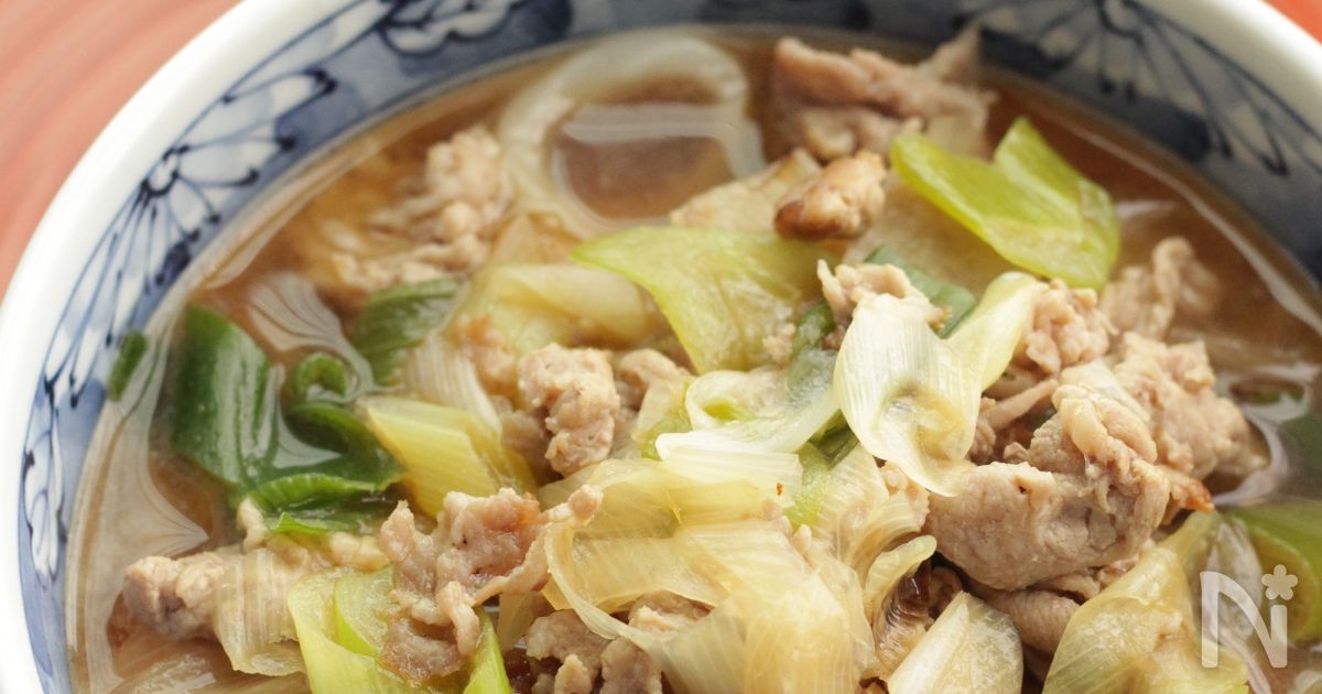 生姜たっぷり甘辛ねぎうどん