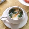 【さば缶の落とし卵スープ 】1缶から2品♪