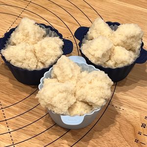 あちゃの作ってみた!投稿(鍋で簡単！シンプル米粉蒸しパン♪)