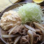 豚の生姜焼き♪タルタルソース添え