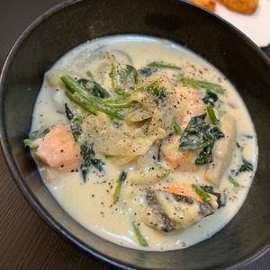 1184178の作ってみた!投稿(【鮭とほうれん草の和風クリーム煮】簡単なのに絶品!お魚レシピ)