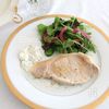 ホエイ漬け豚肉のソテー　ヨーグルトソース