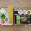 ハンバーグナポリタン弁当の下準備