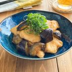 鶏むね肉となすのじゅわっ♪と甘辛焼き