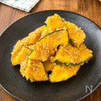 【かぼちゃのごま味噌絡め】レンチン5分/甘じょっぱ美味しい♡
