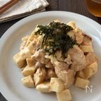 材料ふたつで副菜！《鶏むね肉と長芋のごまだれ和え》
