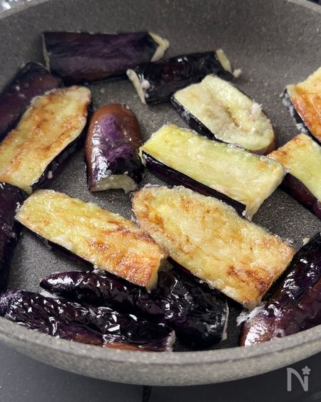 まいのごはん。さんなすの蒲焼風工程3