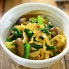 【切干大根と小松菜としめじの甘旨和え】味付け簡単！レンチン♬