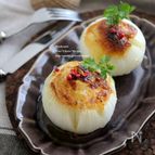 丸ごと新玉ねぎのからしマヨ焼き