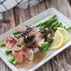 ハマる意外な組み合わせ♡アスパラと生ハムの塩昆布ドレッシング