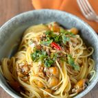 とろっと旨みが絡む！ツナとなめこの和風アーリオオーリオパスタ