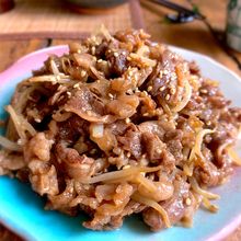 お手頃牛肉でも柔らかい!!【牛とろもやし焼肉】