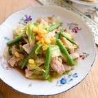 【豚肉と季節野菜のオイスターソース炒め】ワンパンで出来る！