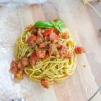 【お手軽！】トマトの冷製ジェノベーゼパスタ