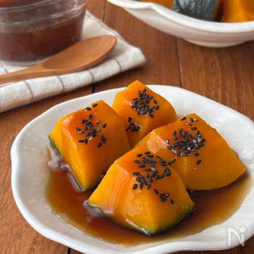 ワンパンで簡単♪かぼちゃのみたらしがけ