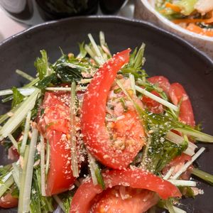 カスプの作ってみた!投稿(トマトと水菜の《白だし♡ツナサラダ》)