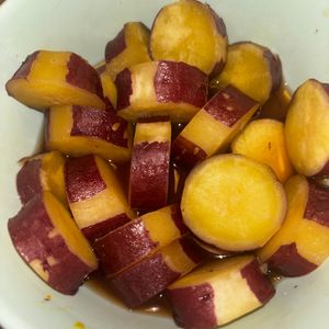 優夢🍓✨の作ってみた!投稿(【さつまいもの甘煮】レンジで簡単♡やさしい甘みにやみつき！)