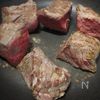 牛肉の一口ステーキと焼き野菜の工程2