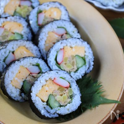 節分にも♪簡単！和風サラダ巻き