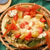 根菜とお豆のクリームクリスマスリースピザの工程5