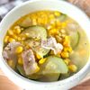 夏野菜とベーコンの旨み【ズッキーニととうもろこしのスープ】の工程3