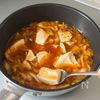 魚介の旨みあふれる鯖缶キムチスープの工程4